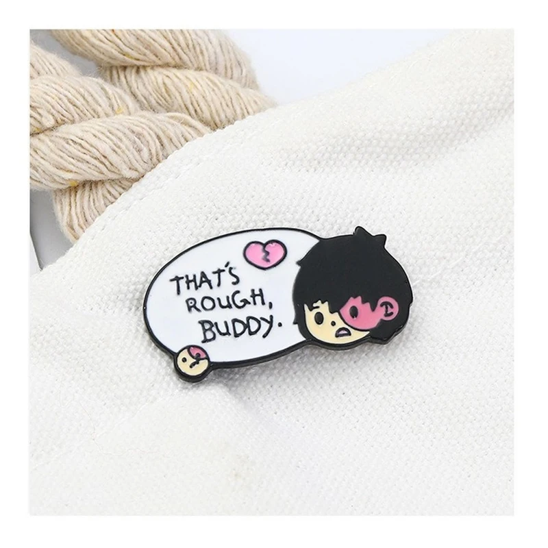 Personality men and women confession pins, cartoon couple alloy brooches, clothing accessories wholesale, bag decoration badges