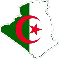 Creative Sticker Car Moto Map Flag Windshield Bumper Vinyl Outside Wall Tuning Laptop Trunk Decal Macbbook Algeria