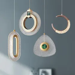 Luxury Pendant light Acrylic crystal texture 10W Bedroom Bedhead modern Chandelier Drop lamp Restaurant Bar Aisle Hanging light