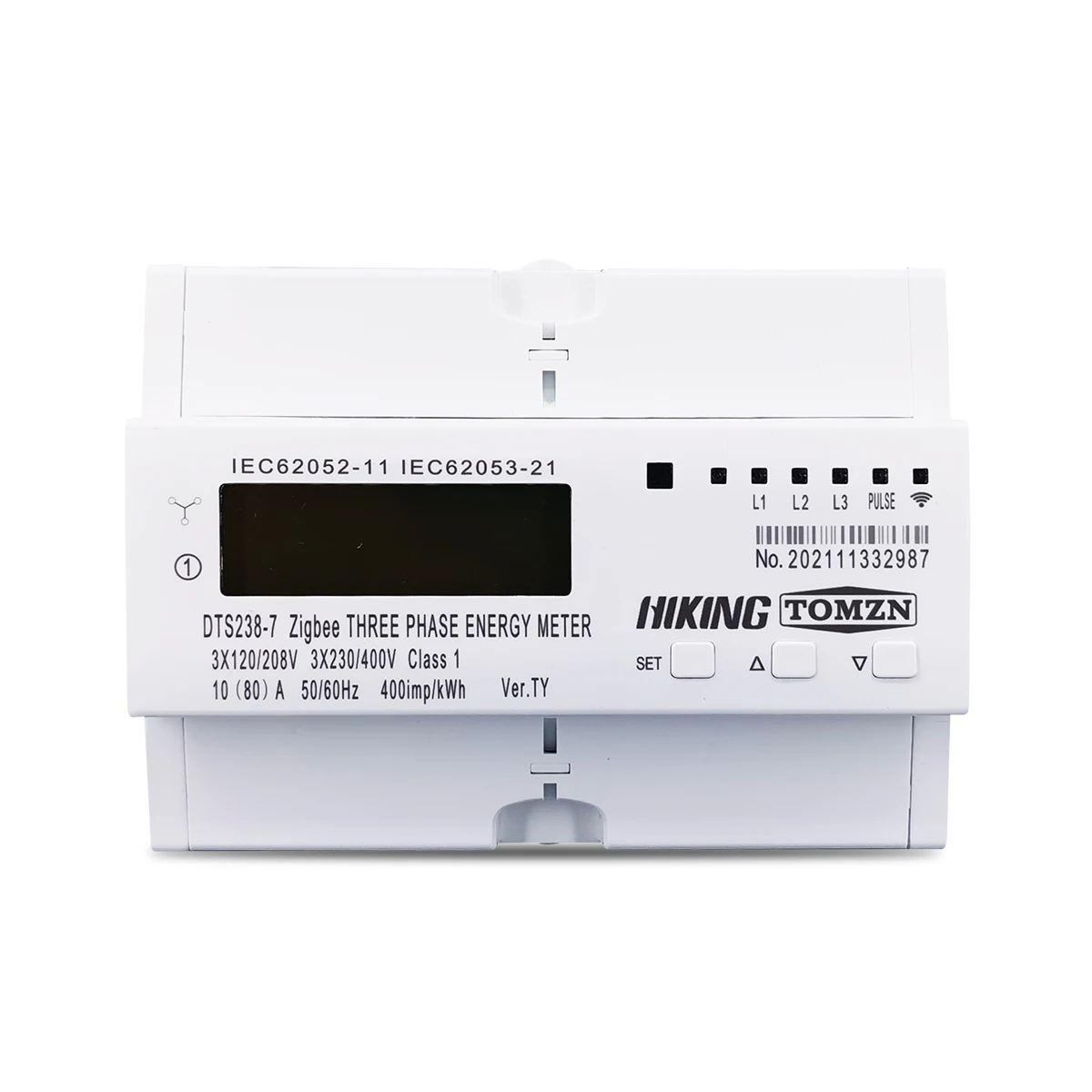 3 Phase Zigbee Gateway 3*120V 3*230V Tuya Din Rail WIFI Smart Energy Meter timer Monitor kWh Meter Wattmeter 80A TOMZN