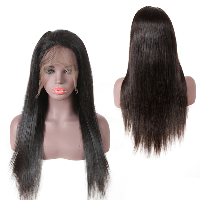 Straight Human Hair Wigs for Women Full Swiss Lace Virgin Human Hair Wigs Body Wave Lace Front Wigs Human Hair Natural Color