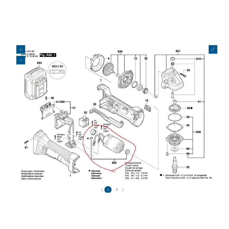 Imagem -03 - Motor de 18v dc 16176b0 1607022585 para Bosch Gws 18v-li Cab180 Dígitos Tamanhos Diferentes