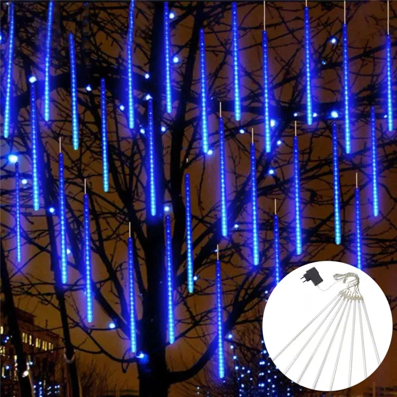 

30cm LED Meteor Shower Light Outdoor Waterproof Falling Raindrop Fairy String Festive Christmas Party Terrace Garden Home Decor