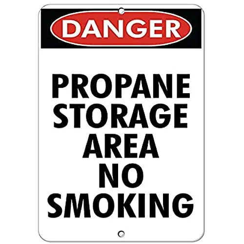 

Danger Propane Storage Area No Smoking Hazard Wall Poster Tin Sign Vintage BBQ Restaurant Dinner Room Cafe Shop Decor