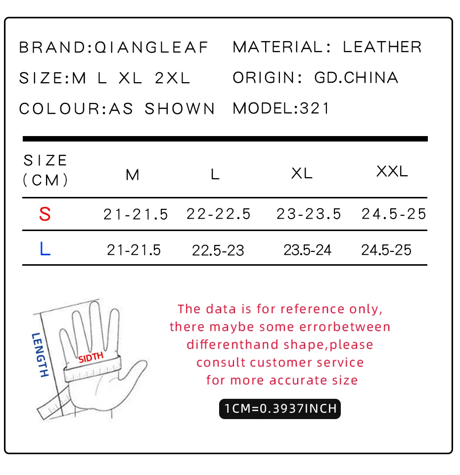 QIANGLEAF-guantes de Trabajos de soldadura de cuero partido, resistente al desgaste accesorio de seguridad, para trabajadores, 321