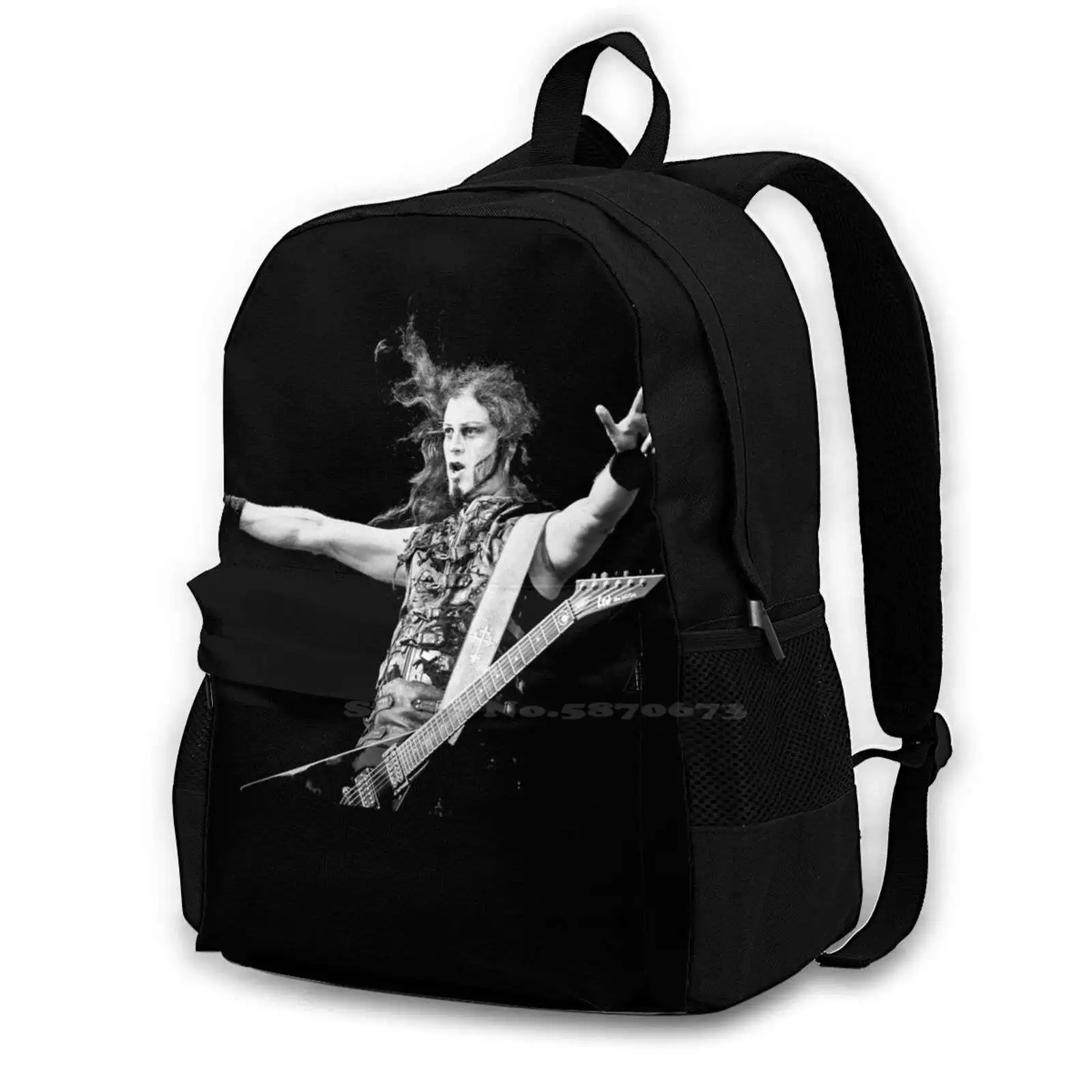 Powerwolf Metal Art mochila para estudante, Escola Laptop Travel Bag, Trending Power