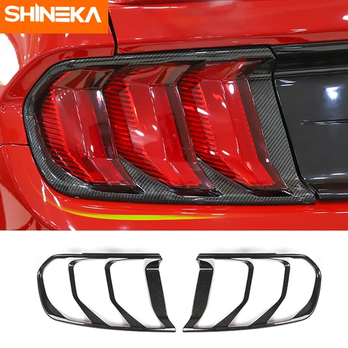 SHINEKA capós de lámpara para Ford Mustang 2018 2019 2020 2021 2022 Up ABS decoración de luz trasera de coche accesorios de cubierta de lámpara trasera