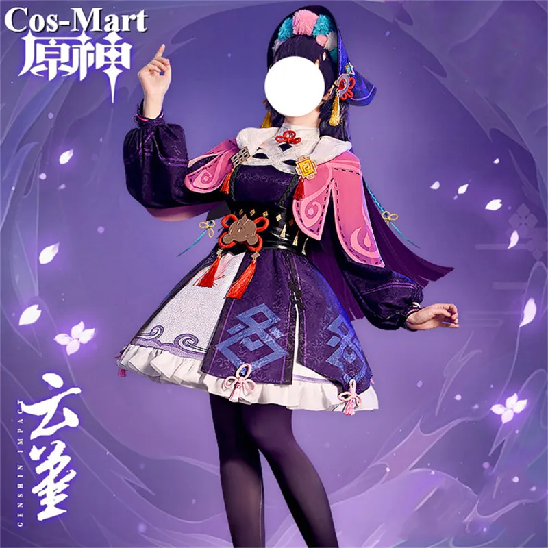 Cos-Mart Game Genshin Impact YunJin Cosplay Costume Fashion Cute Lolita Dress Uniforms Female Activity Party Role Play Clothing