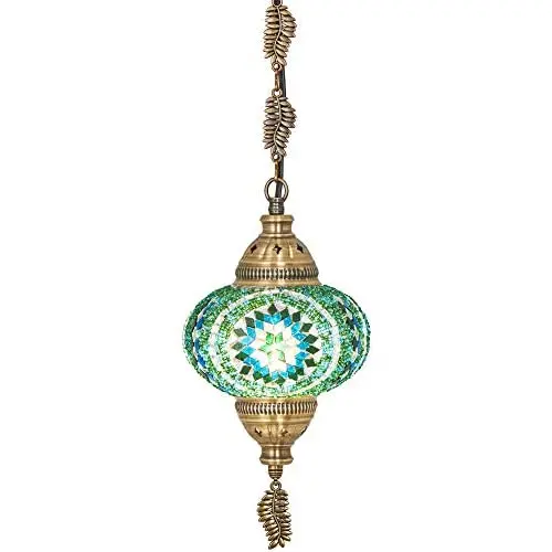 (18 Variations)Newest LaModaHome 2018 English Moroccan Tiffany Style Handmade Mosaic Hanging Ceiling Lamp Light Pendant Fixture