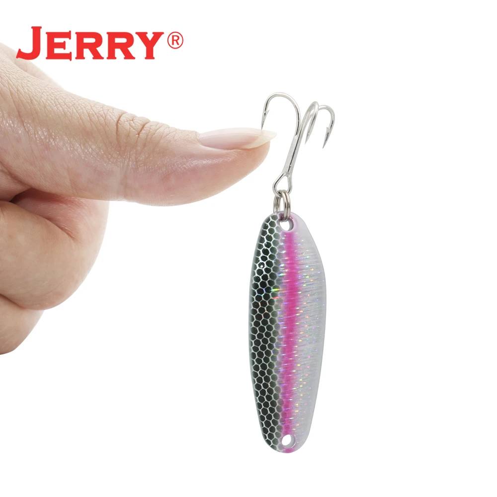 Jerry Chess Wobbler Fishing Lure Aritificial Metal Spoon Baits Mix Color Spinner Spoon Trolling Lures For Trout Bass