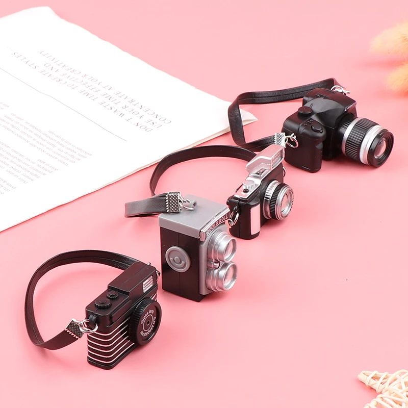 Fashion Retro Mini Doll Accessories Digital Camera Dollhouse Miniature Decoration Toy For Children Gift