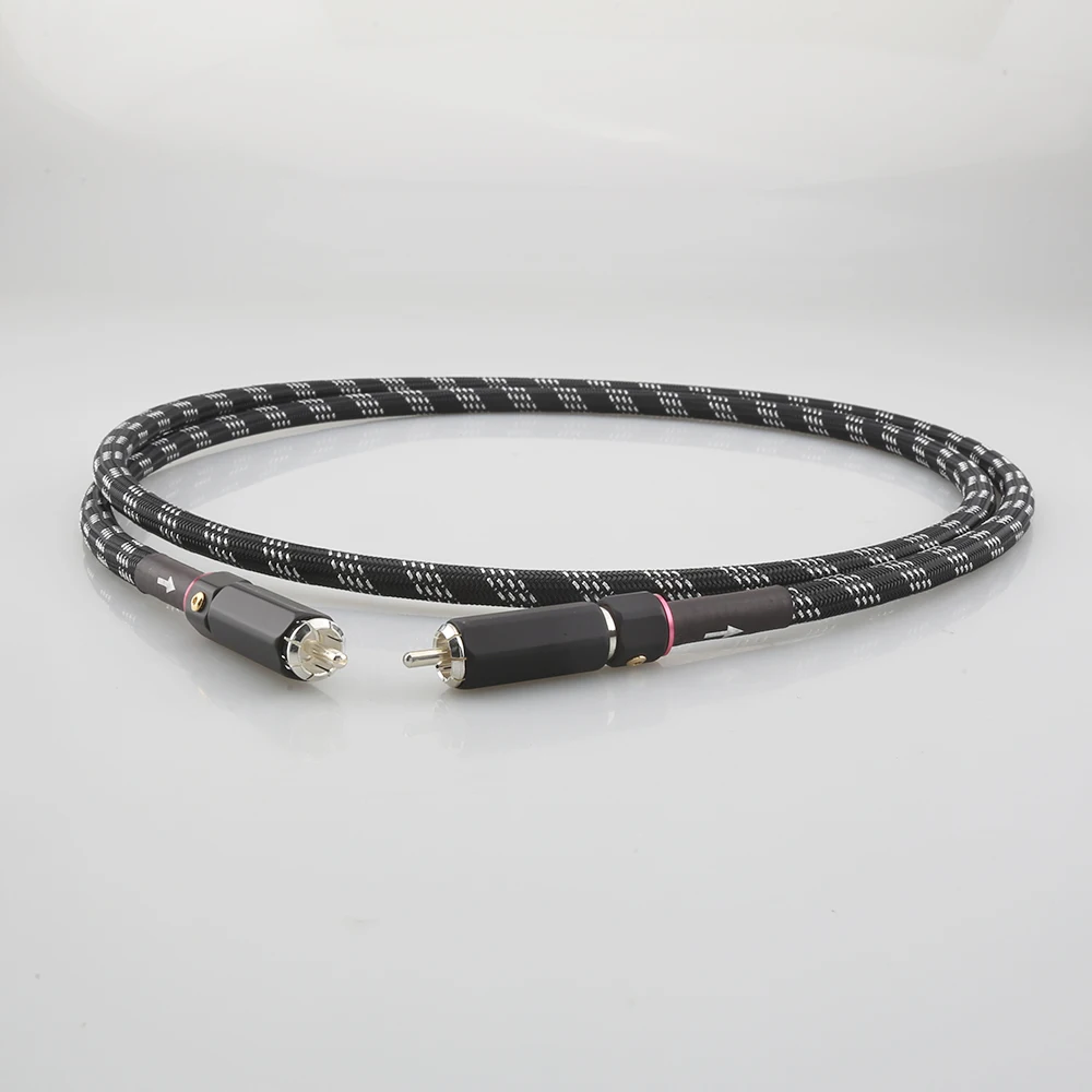 Cable coaxial profesional HD de cobre Chapado en plata, cable de Audio RCA a RCA con autobloqueo para DAC TV/0,2 M- 5M, 75 ohmios, 1 unidad