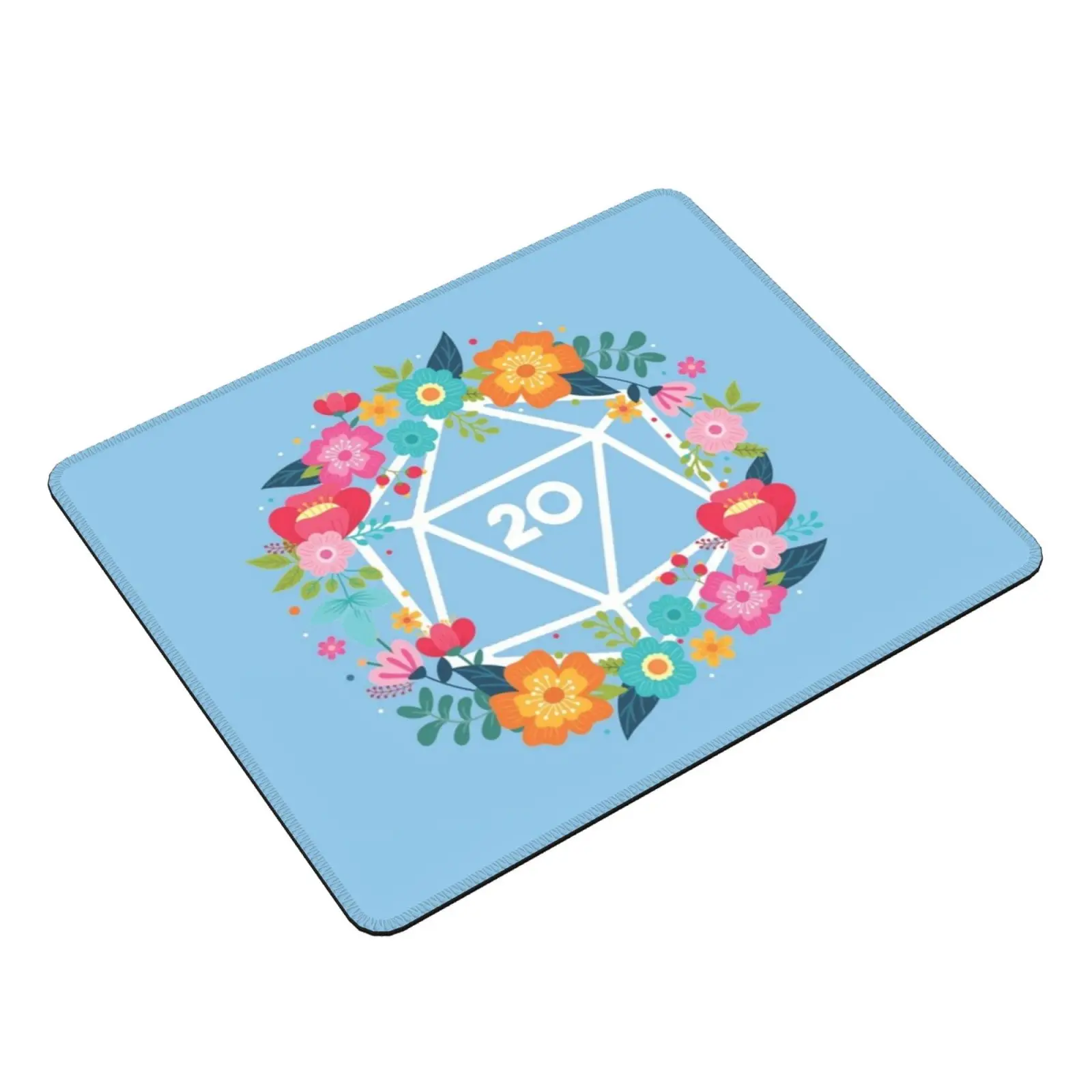 Dice Floral Wreath Mouse Pad DIY Print Rpg Role Playing Game Critical Role Miniature Tshirt Dnd Tshirt