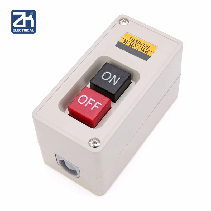 3 Phase TBSP-330 On / Off Switch Button 3.7kw  Energy For Mechanical Equipment