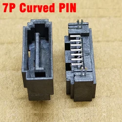 10Pcs SATA Connector Male 7P Hard Disk Interface A type Curved PIN Connector Socket