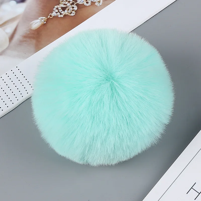 Pompom 8cm Fluffy Faux Fur Ball 80mm Big Soft Pompon DIY Pompons For Keychain Sewing On Scarf Hats Apparel Craft Supplies