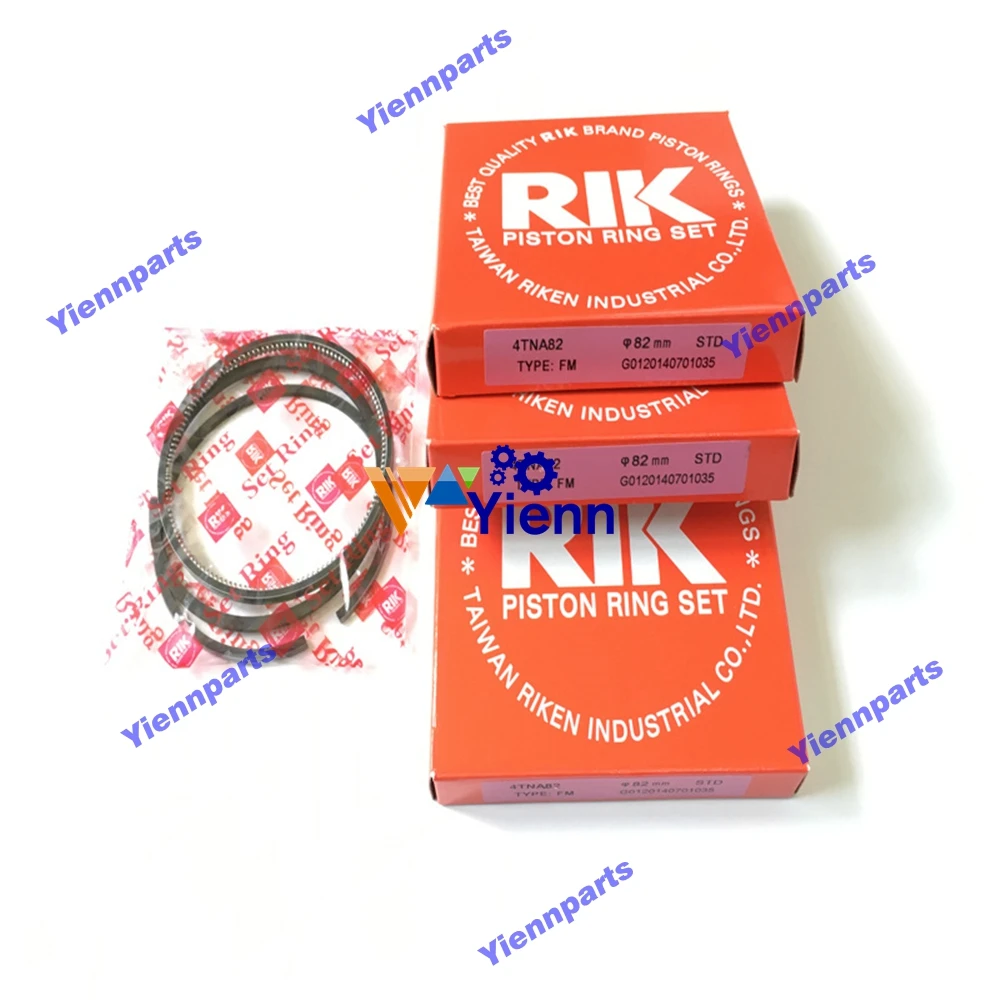 4TNE82A Piston Ring Set For Yanmar Excavator Tractor Engine Repair Parts