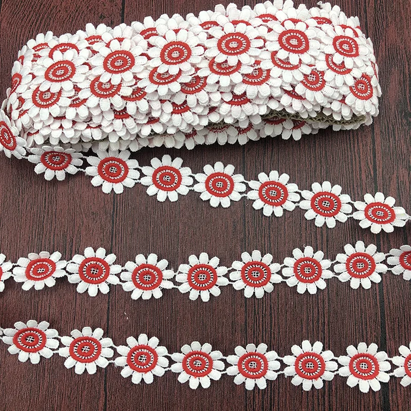 3 Yard hot sale small daisy water soluble lace embroidery lace girls clothes accessories clothing accessories lace