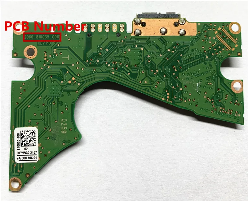 2060 810035 000 WD40NDZW WD50NDZW HDD PCB مجلس منطق الترميز: 2060-810035-000 REV P0 810035-100 #2