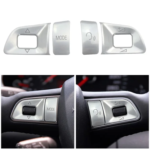 Автомобильный Стайлинг для Audi Q7 4L 2006-2011 кнопка переключения рулевого колеса ремонт отделка рамка наклейка крышка отделка автомобильные аксессуары для интерьера