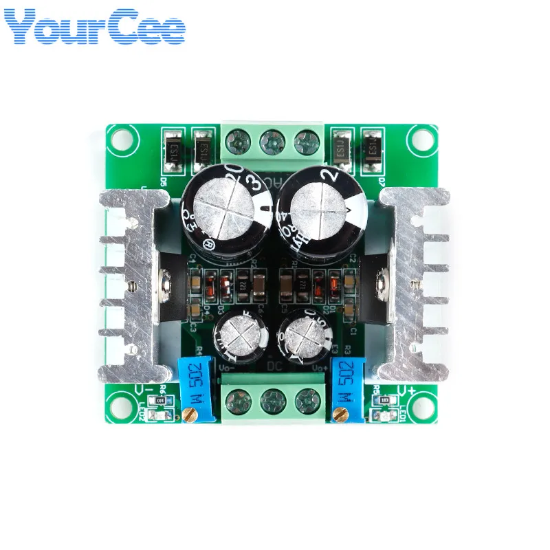 LM317/LM337 AC-DC Dual Power Module Adjustable Converter Rectifier Filter Board OP Amp Amplifier Regulator LM317-337