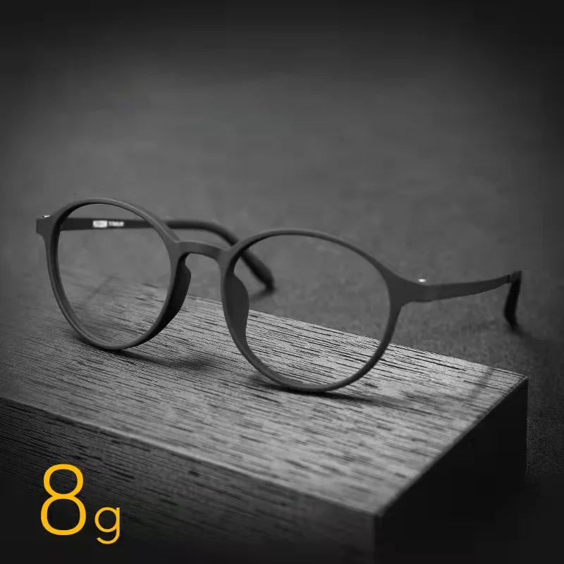 Ultralight Rubber Titanium Round Frame Blue Light Blocking Reading Glasses Men Computer Presbyopic Eyeglasses Magnifying Eyewear