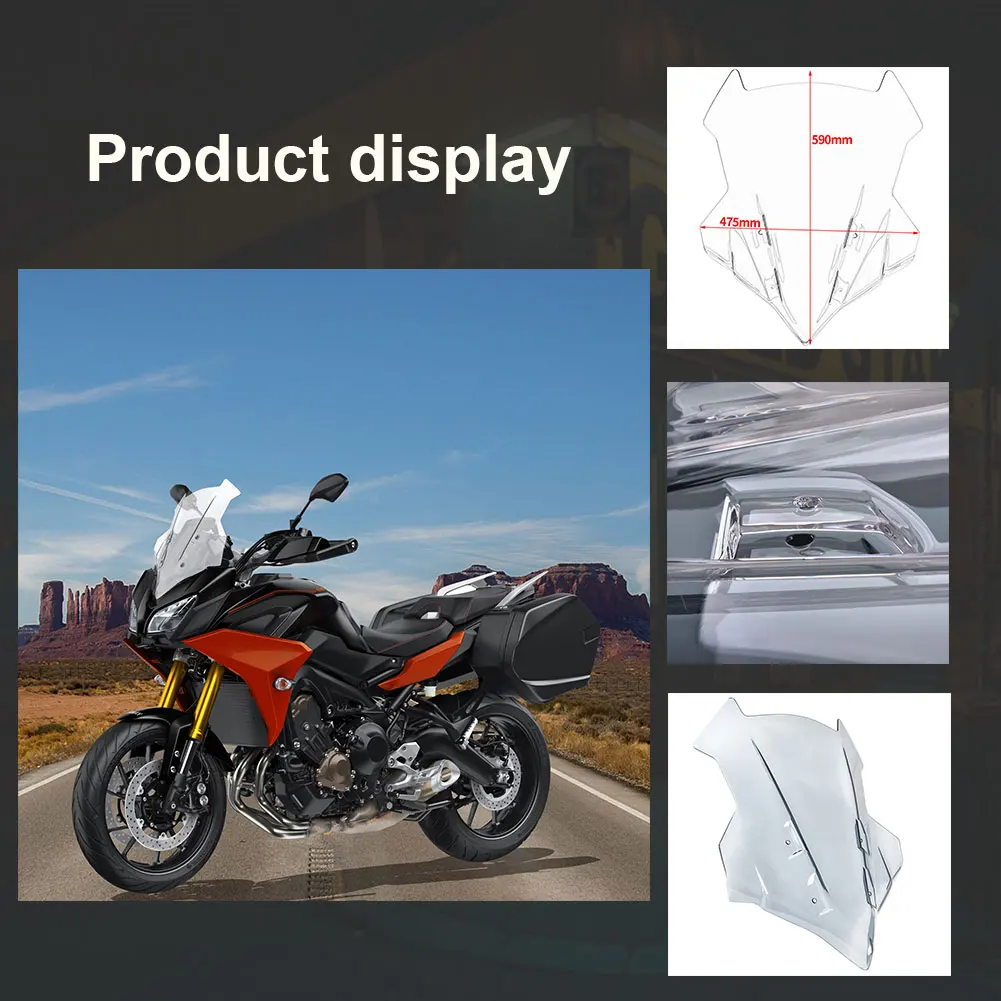 

For Yamaha MT09 MT 09 Tracer 900 GT 2018 2019 2020 for MT-09 Motorcycle Touring Windscreen Windshield Double Bubble Deflector