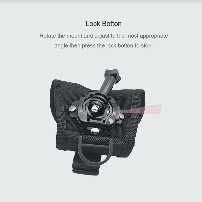 Wrist Strap for Gopro Hero 12 11 10 9 8 7 6 5 4 Session 3 MAX Black Accessories 360 Degree Belt Mount EKEN H9R SJ4000 AKASO