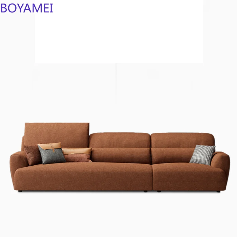 2020 new fabric sofa simple modern latex small family straight four-person or three-person function sofa