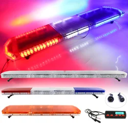 12V-24V 72 -136 LED Emergency Strobe Light Bar Recovery Beacon Wrecker Flashing LightBar Warning Red Blue Amber White Green