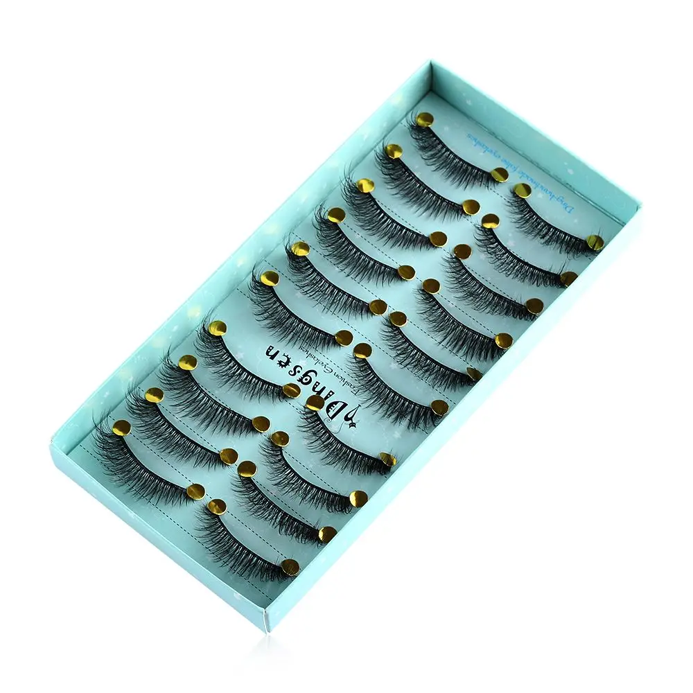 Skonhed 10 Paare Schönheit Make-up flauschige wispies Wimpern falsche Wimpern dicke lange 3d Faux Nerz Haar Wimpern Verlängerung werkzeuge