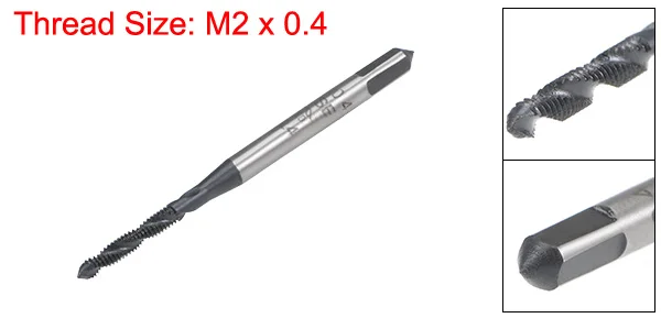 Uxcell M6 x 1.0 Spiral Flute Tap Metric Machine Thread Tap HSS Nitriding Coated