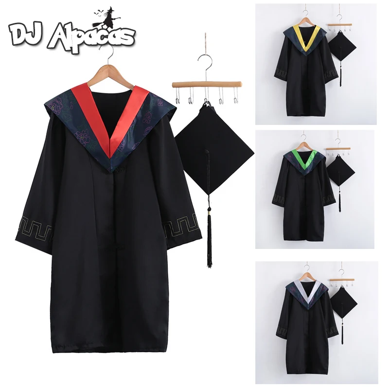 2021 Adult School Uniform Cosplay University Academische Graduation Gown Robe Baret Cap School Meisje Jk Uniform