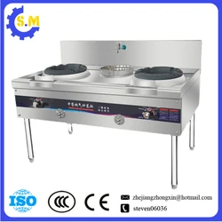 2 Wok Burner Blast Diffusion   Burner Commercial Natural Gas 2   Heads Stove Cooktop With Fan  Heavy Duty Commercial Kitchen