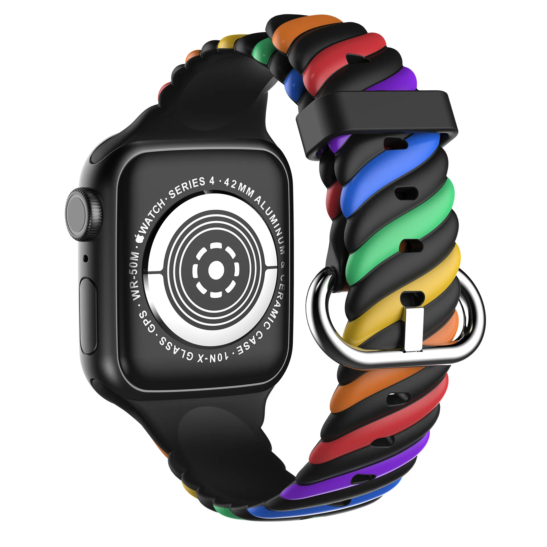 Cinturino sportivo in Silicone colorato bicolore sottile per cinturino Apple Watch 38mm 40mm 42mm 44mm cinturino iWatch cinturino 2 3 4 5 6 SE