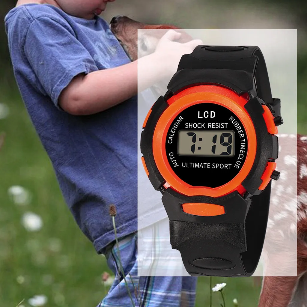 Montre de sport numérique étanche pour enfants, montre-bracelet électronique LED, montre de fitness Bluetooth, heures pour enfants