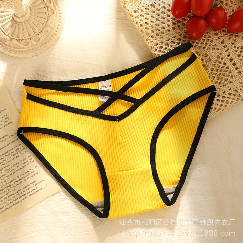 New Women\'s Underwear Sexy Solid Color Panties Fashion Girl Comfort Briefs Low Waist Seamless Underpants Female Lingerie