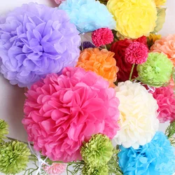 5pcs/Lot Color 22  6 Inches 15cm  Paper PomPom Tissue Flower Balls for Wedding Home Birthday Party Car Decoration Tissue Paper