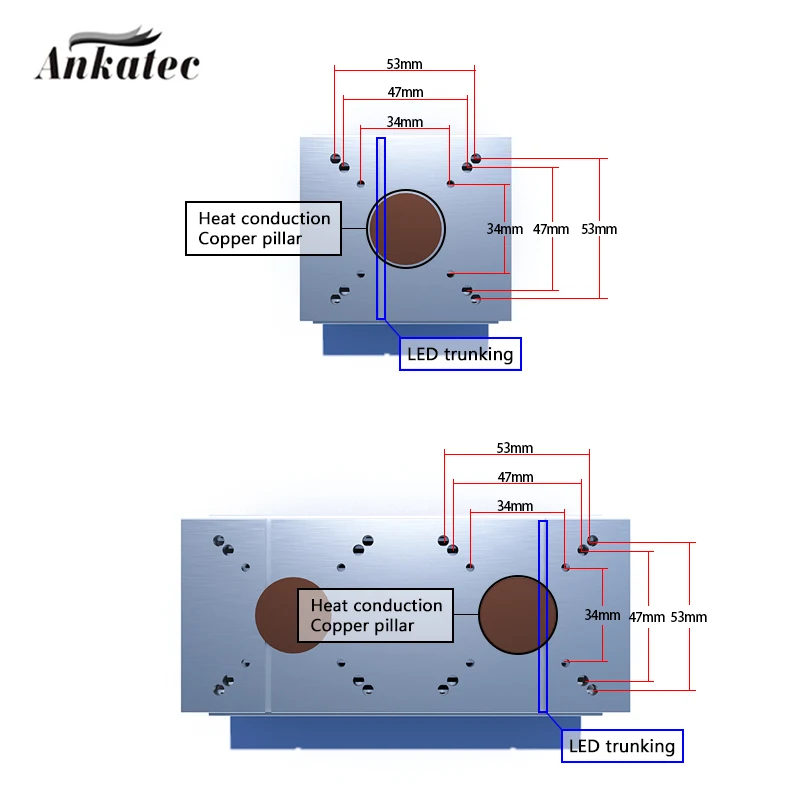 Matrix LED chip Radiator Beads Heatsink Aluminum Heat Sink Cooling Cooler Fit LED Transistor Module Power PCB Heat Dissipation