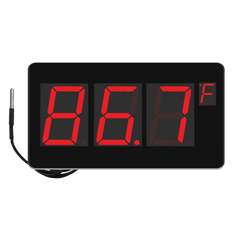 Digital Wall Thermometer Outdoor With Temperature Sensor C/F Switch For Sauna And Swimming Pool