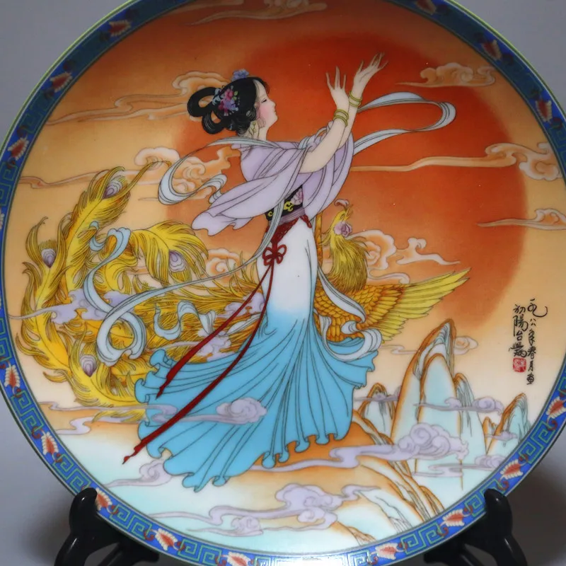 Jingdezhen Cultural Porcelain Factory Porcelain West Lake Folk Tales Decorative Plate