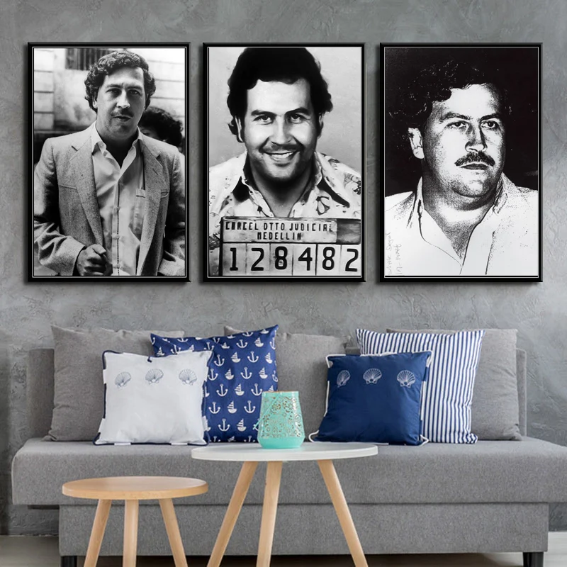 

Pablo Escobar Character Legend Retro Vintage Poster And Prints Painting Wall Art Canvas Wall Pictures Home Decor картины plakat