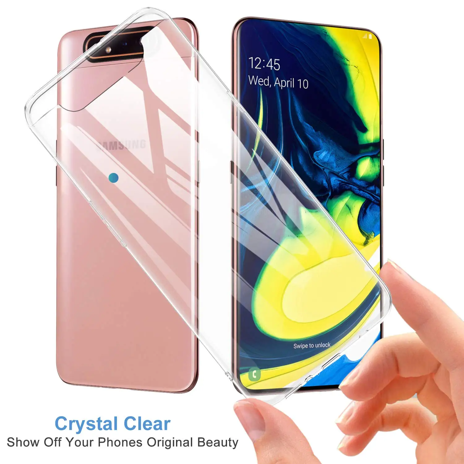 Transparent Silicone TPU Case for Samsung Galaxy A80 A90 5G Mobile Phone Back Cover 360 Protective SamsungA80 2019 Clear Fundas