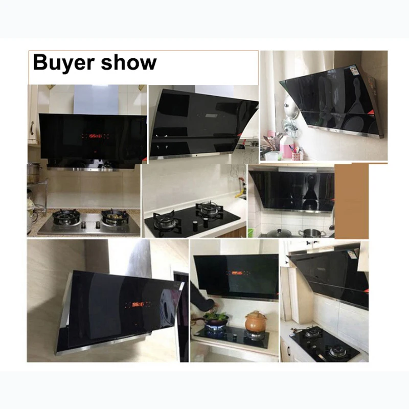 Rumah Tangga Rentang Tudung Dapur Ventilator Knalpot Asap Pengisap Kuat & Pembersihan Otomatis Sisi Penghisap Tudung 900Mm