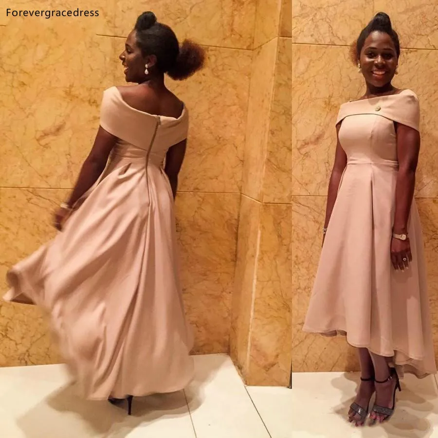 African High Low Mother of the Bride Dresses Off Shoulder Formal Groom Wedding Guests Gown Plus Size Custom Made Available