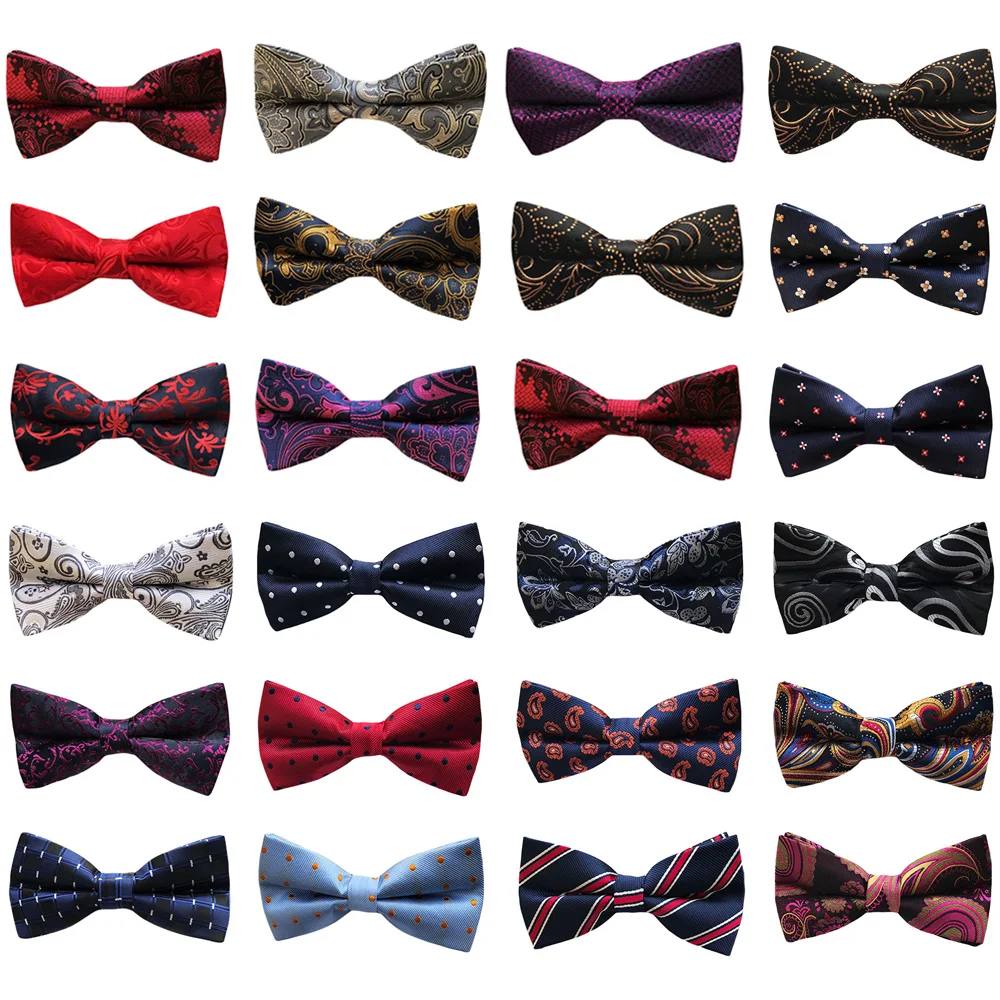 

3 Packs Men Paisley Flower Polka Dots Bowtie Wedding Party Tuxedo Bow Neck Tie BWTHZ0376