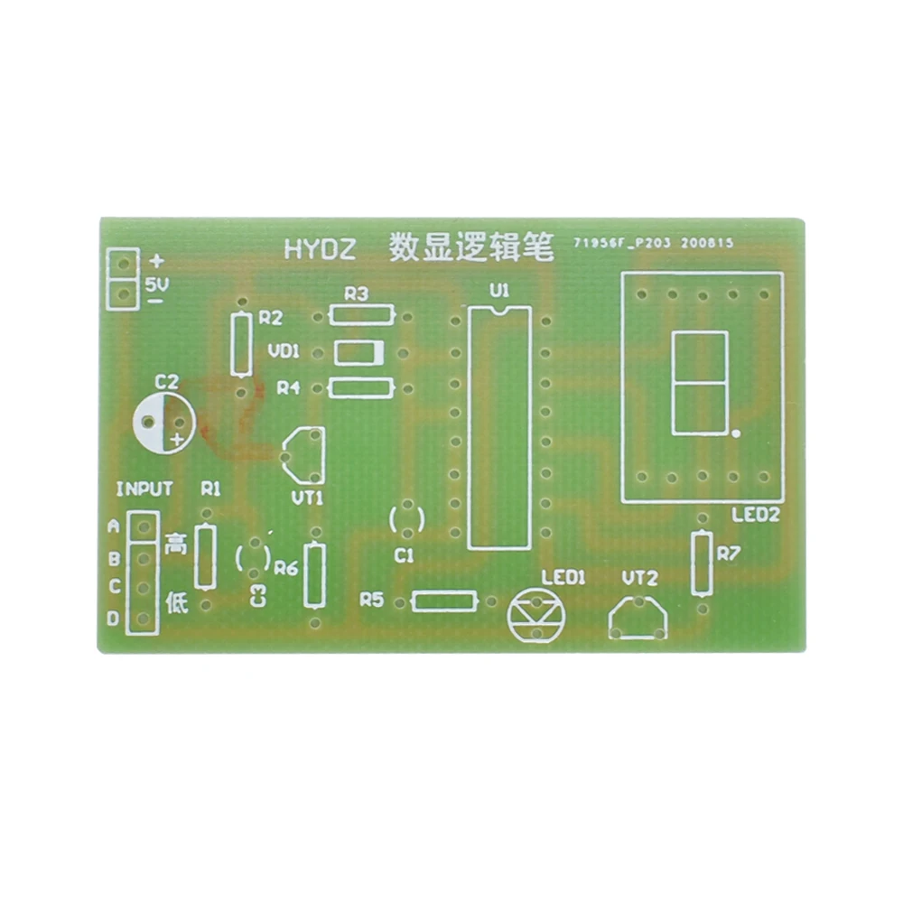 DIY LED pcb Digital Display LED Logic Pen Electronic Kit High and Low Level Test Circuit Soldering Practice Board Kit