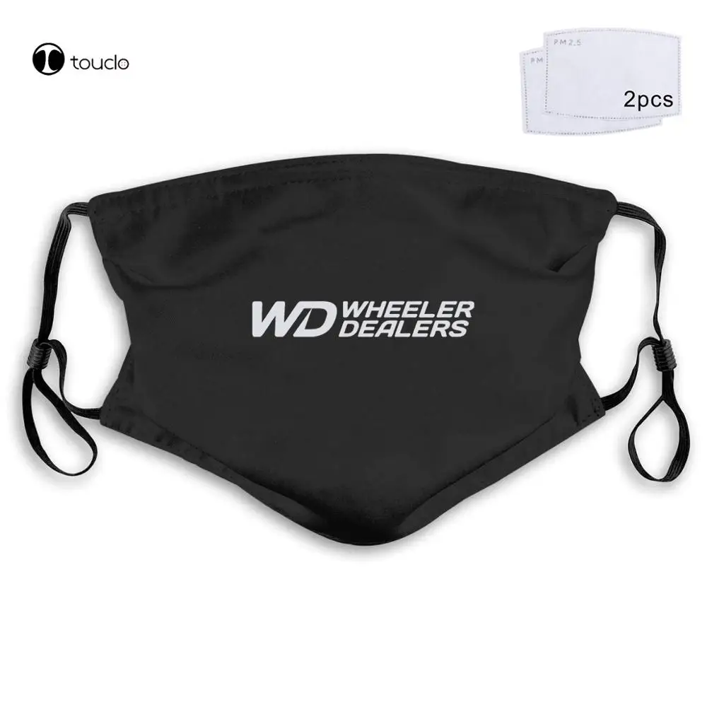 Brand Mens Tops Cool WHEELER DEALERS 3D Printed  Face Mask Filter Pocket Cloth Reusable Washable