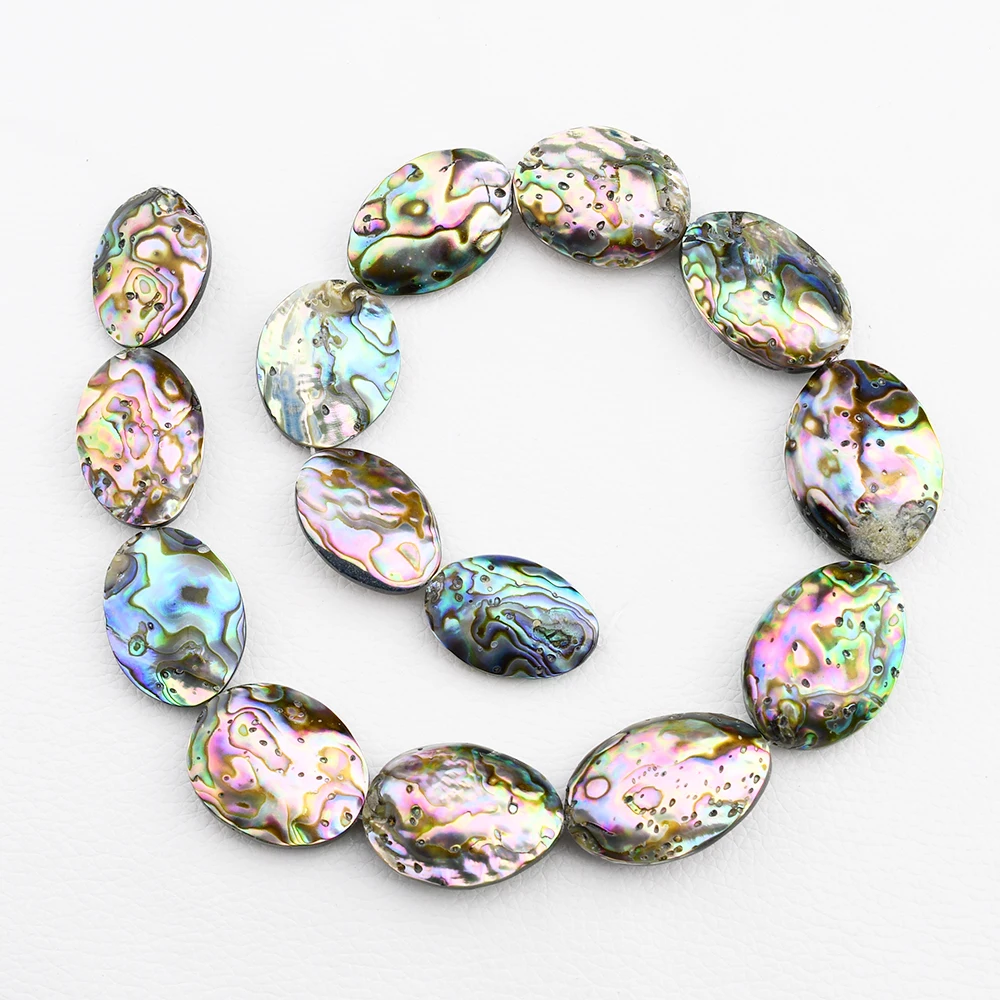 

1 Strand 20*30mm Natural Oval Abalone Paua Shel loval-shaped Jewelry Making Loose Beads 15.5"