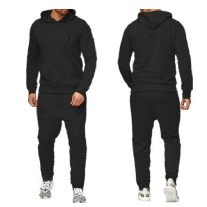 2020 Men's 2 sets of new fashion jacket men's sportswear hoodies autumn and winter brand men's Tracksuit hoodies sweatpants